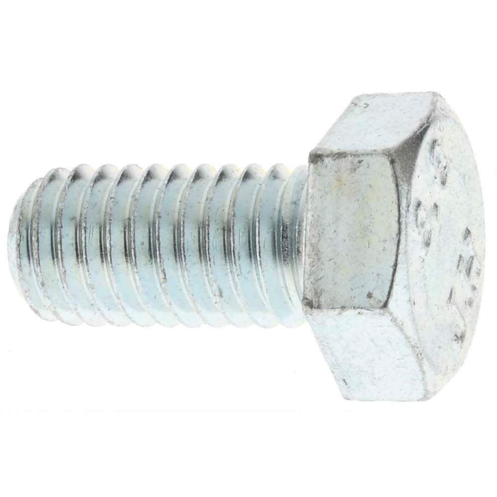 Hex Head Cap Screw: M8 x 1.25 x 16 mm, Grade 8.8 Steel, Zinc-Plated