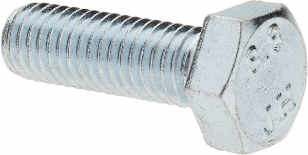 Hex Head Cap Screw: M8 x 1.25 x 25 mm, Grade 8.8 Steel, Zinc-Plated