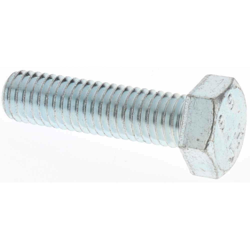 Hex Head Cap Screw: M8 x 1.25 x 30 mm, Grade 8.8 Steel, Zinc-Plated
