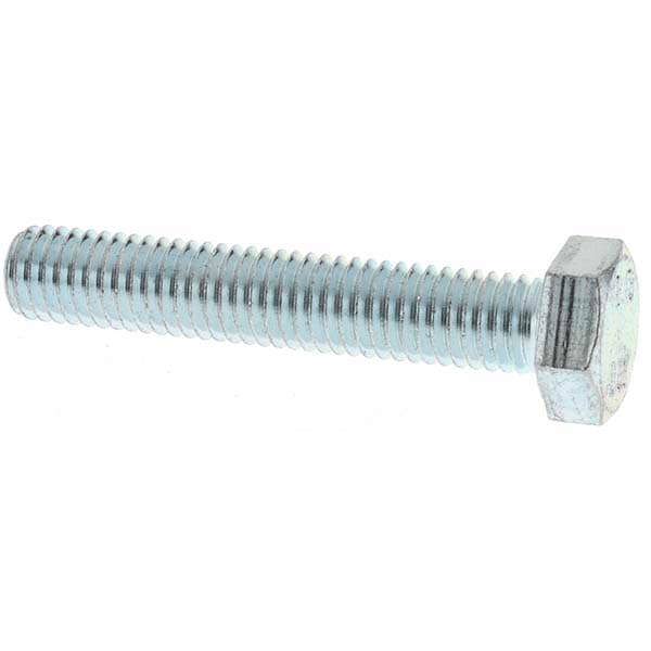 Hex Head Cap Screw: M8 x 1.25 x 45 mm, Grade 8.8 Steel, Zinc-Plated