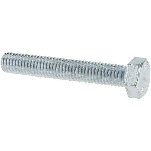 Hex Head Cap Screw: M8 x 1.25 x 50 mm, Grade 8.8 Steel, Zinc-Plated