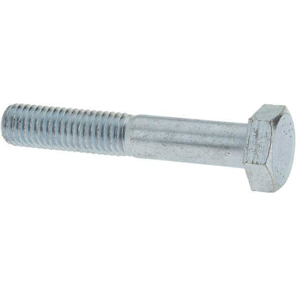 Hex Head Cap Screw: M10 x 1.50 x 60 mm, Grade 8.8 Steel, Zinc-Plated