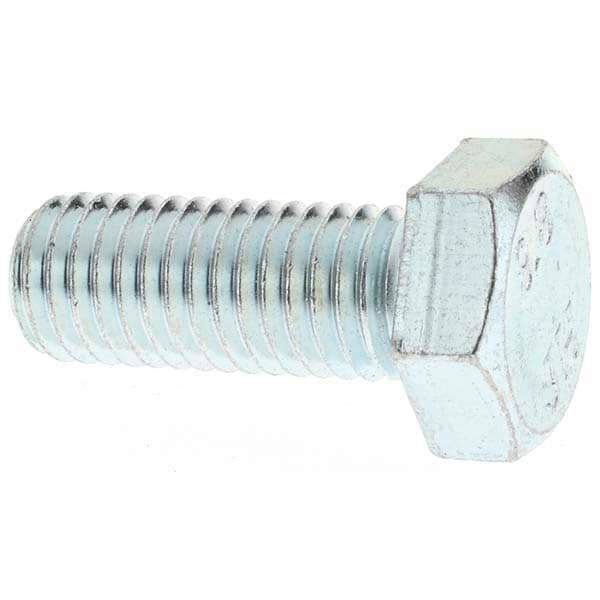 Hex Head Cap Screw: M12 x 1.75 x 30 mm, Grade 8.8 Steel, Zinc-Plated