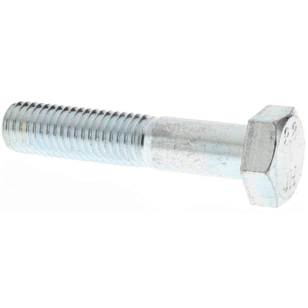 Hex Head Cap Screw: M12 x 1.75 x 60 mm, Grade 8.8 Steel, Zinc-Plated