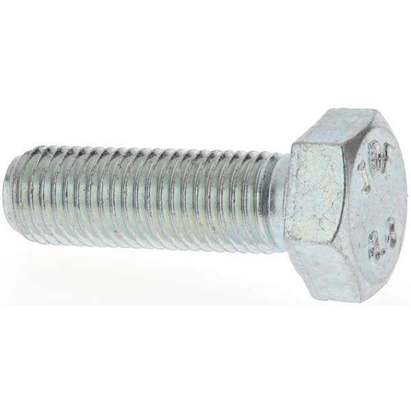 Hex Head Cap Screw: M8 x 1.00 x 25 mm, Grade 8.8 Steel, Zinc-Plated