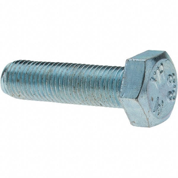 Hex Head Cap Screw: M8 x 1.00 x 30 mm, Grade 8.8 Steel, Zinc-Plated