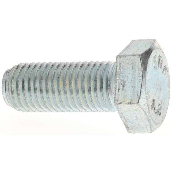 Hex Head Cap Screw: M12 x 1.50 x 30 mm, Grade 8.8 Steel, Zinc-Plated