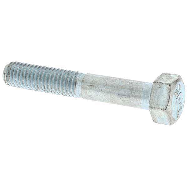 Hex Head Cap Screw: M8 x 1.25 x 50 mm, Grade 8.8 Steel, Zinc-Plated