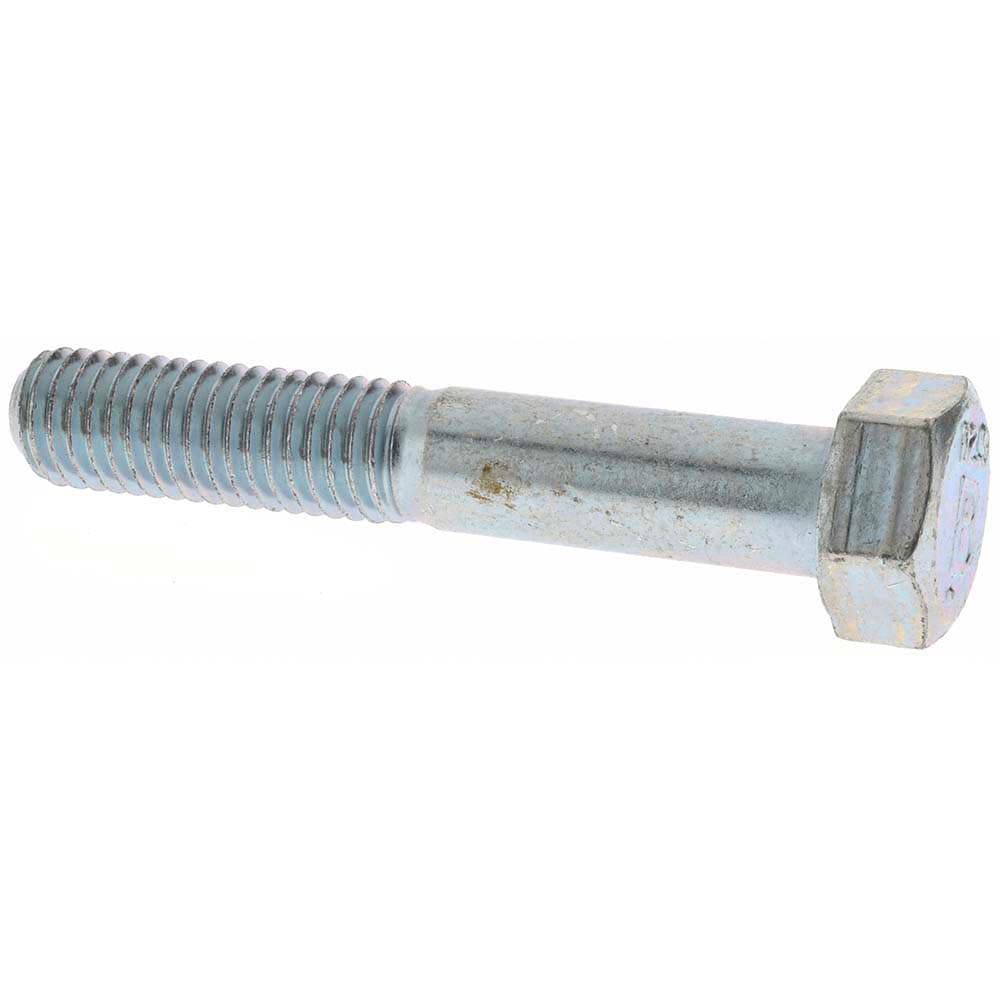 Hex Head Cap Screw: M10 x 1.50 x 60 mm, Grade 8.8 Steel, Zinc-Plated