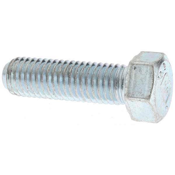 Hex Head Cap Screw: M12 x 1.75 x 40 mm, Grade 8.8 Steel, Zinc-Plated