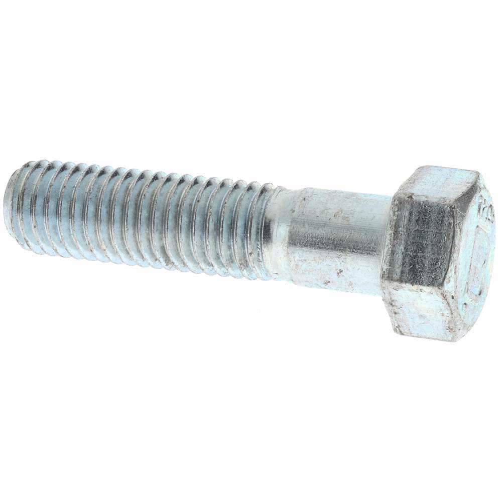 Hex Head Cap Screw: M12 x 1.75 x 50 mm, Grade 8.8 Steel, Zinc-Plated