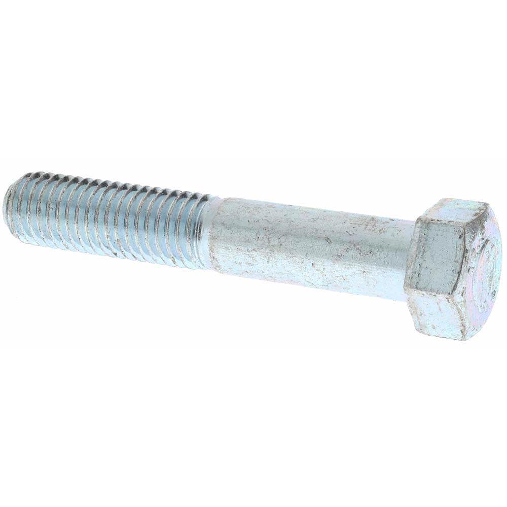 Hex Head Cap Screw: M12 x 1.75 x 70 mm, Grade 8.8 Steel, Zinc-Plated