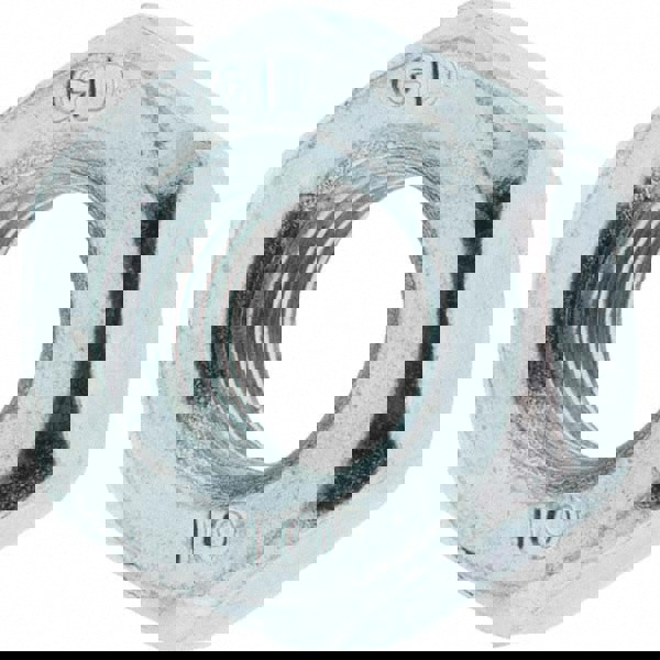 Hex Nut: M10x1.5, Grade Class 10 Steel, Zinc Finish