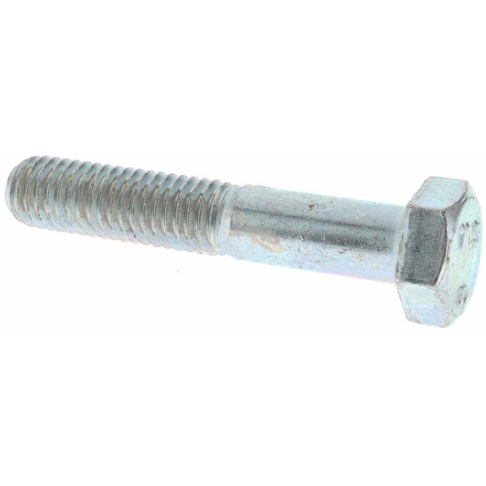 Hex Head Cap Screw: M8 x 1.25 x 45 mm, Grade 10.9 Steel, Zinc-Plated