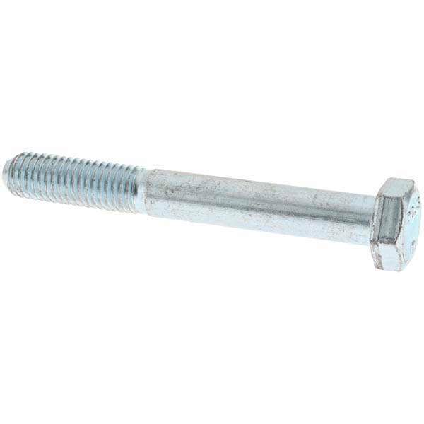Hex Head Cap Screw: M10 x 1.50 x 80 mm, Grade 10.9 Steel, Zinc-Plated