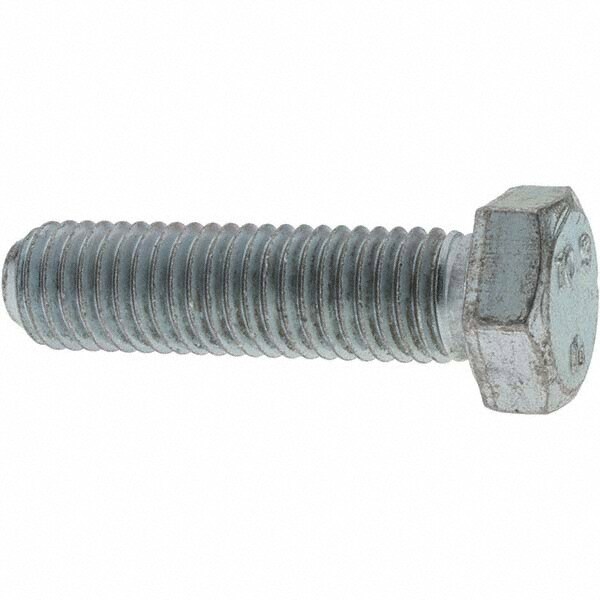 Hex Head Cap Screw: M12 x 1.75 x 45 mm, Grade 10.9 Steel, Zinc-Plated