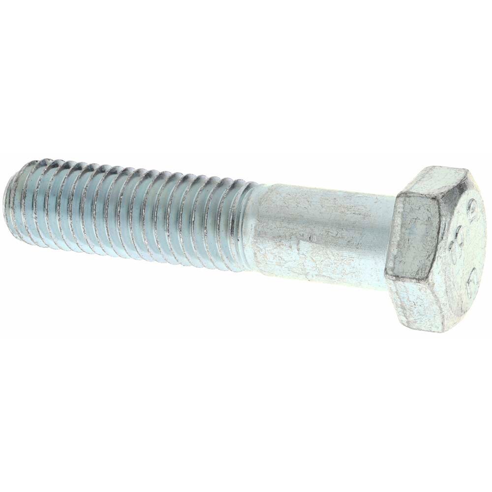 Hex Head Cap Screw: M12 x 1.75 x 55 mm, Grade 10.9 Steel, Zinc-Plated
