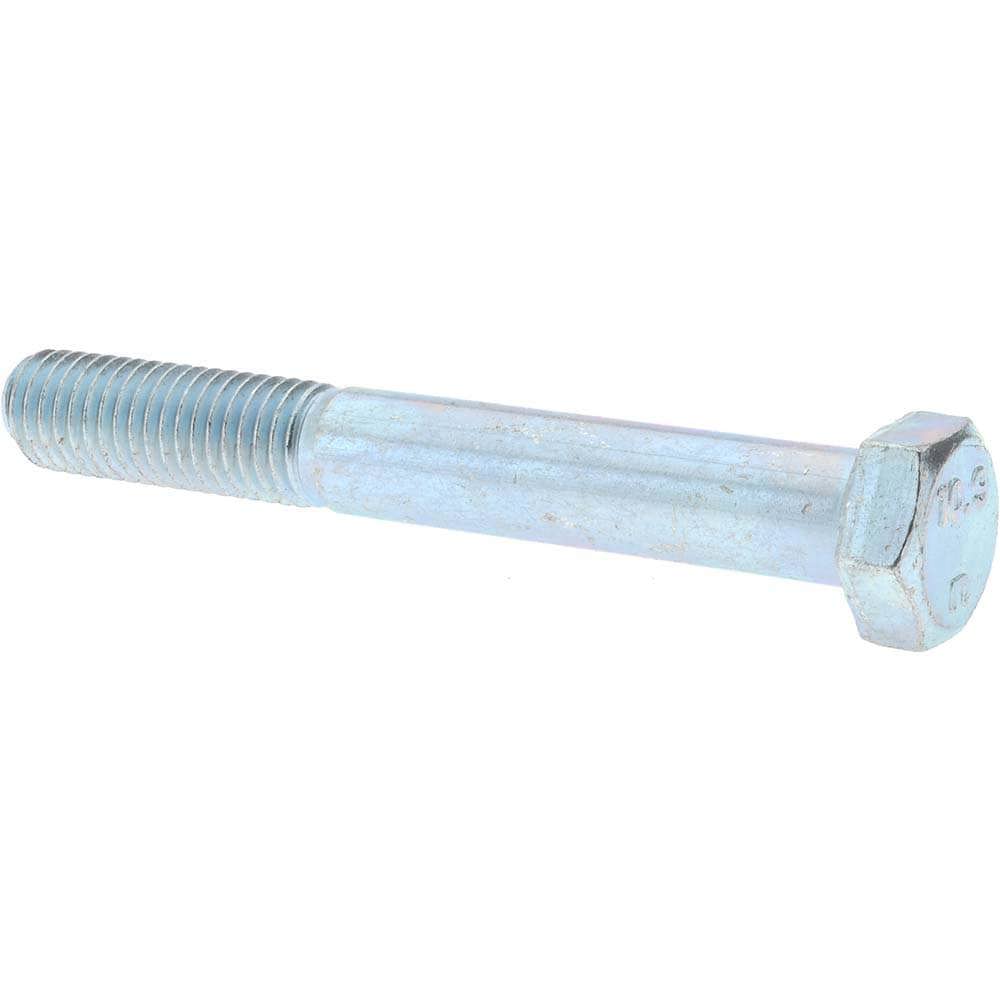 Hex Head Cap Screw: M12 x 1.75 x 90 mm, Grade 10.9 Steel, Zinc-Plated