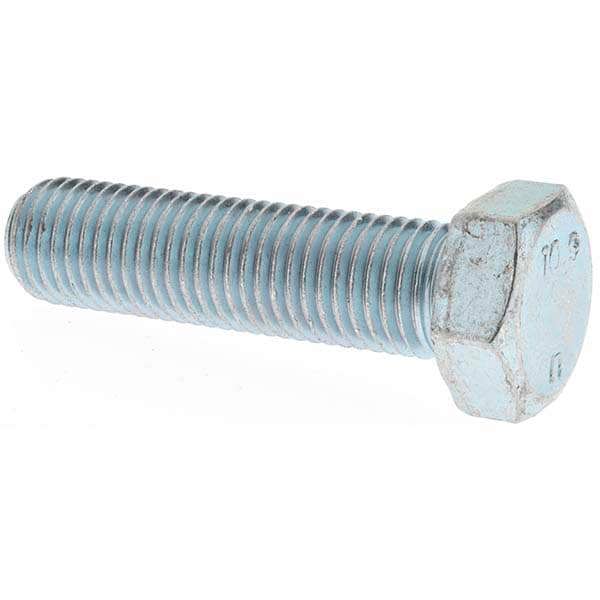 Hex Head Cap Screw: M16 x 2.00 x 60 mm, Grade 10.9 Steel, Zinc-Plated