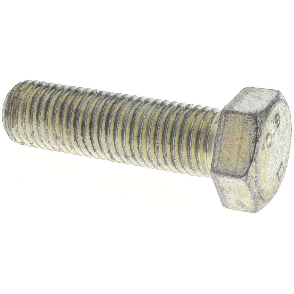 Hex Head Cap Screw: M20 x 2.50 x 70 mm, Grade 10.9 Steel, Zinc-Plated