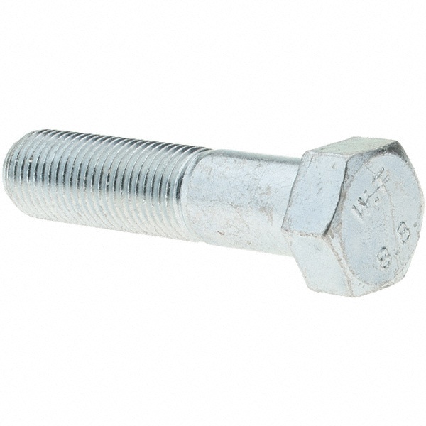 Hex Head Cap Screw: M12 x 1.25 x 50 mm, Grade 8.8 Steel, Zinc-Plated
