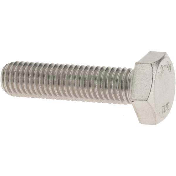 Hex Head Cap Screw: M10 x 1.50 x 40 mm, Grade 18-8 & Austenitic Grade A2 Stainless Steel, Uncoated
