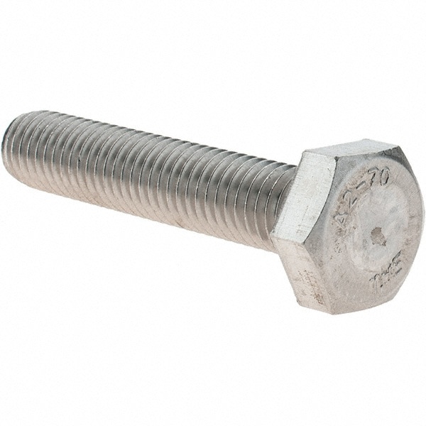 Hex Head Cap Screw: M10 x 1.50 x 50 mm, Grade 18-8 & Austenitic Grade A2 Stainless Steel, Uncoated