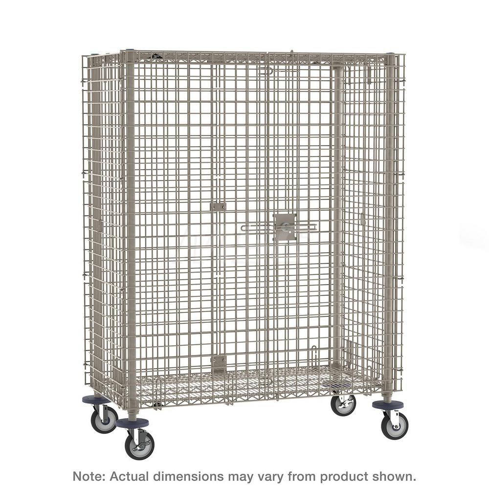 Steel Security Cart: 900 lb Capacity, 2 Shelf