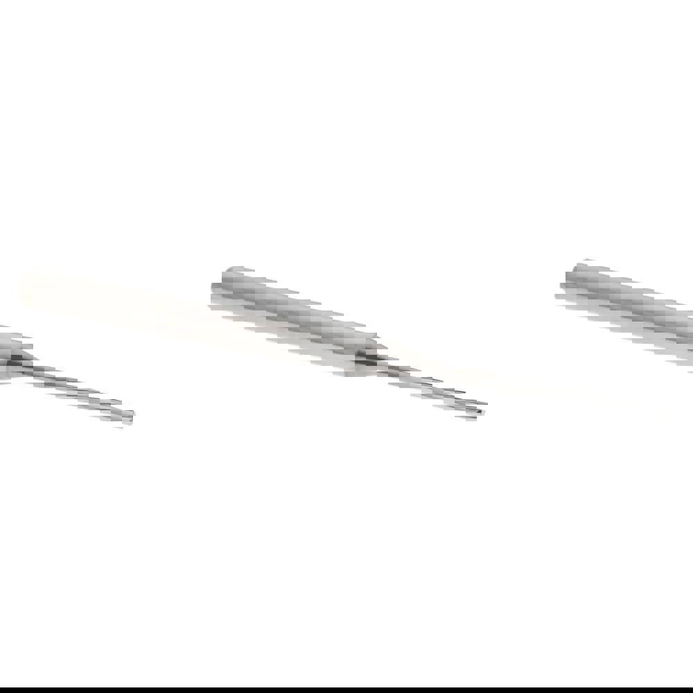 Chucking Reamer: #57, 50 mm OAL, 10 mm Flute Length, Spiral Flute, Straight Shank, Solid Carbide