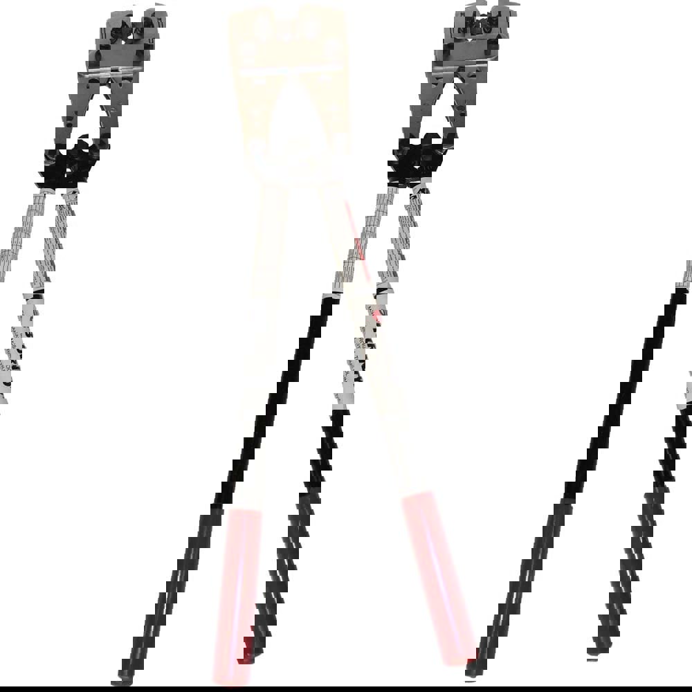 Crimpers; Capacity: 8-4/0 AWG ; Features: Spring Loaded Mechanism Locks Die Wheel into Position; Press Mechanism to Release; Rotating Die Wheel Color-Coded Marked with AWG Sizes; Steel Jaws ; For Use With: Copper Terminals & Splices