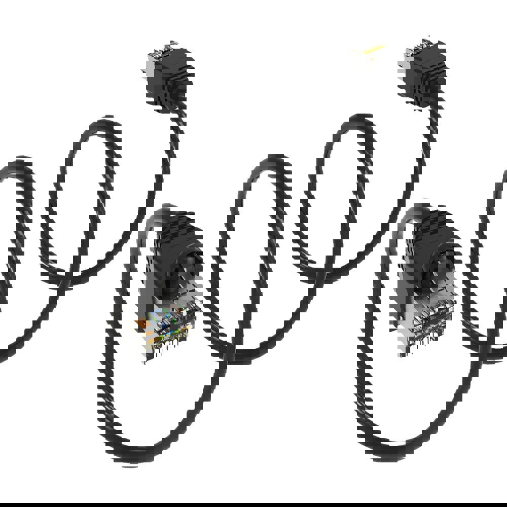 Network & Ethernet Cable; Wire Type: Cat6a ; Wire Size: 26.000 ; Shield Type: Shielded ; Transmission Speed: 550MHz ; Color: Black ; Overall Length (Feet): 100