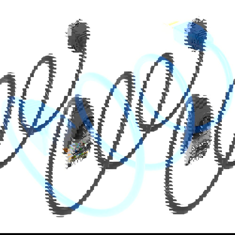 Network & Ethernet Cable; Wire Type: Cat6a ; Wire Size: 26.000 ; Shield Type: Shielded ; Transmission Speed: 550MHz ; Color: Blue ; Overall Length (Feet): 50