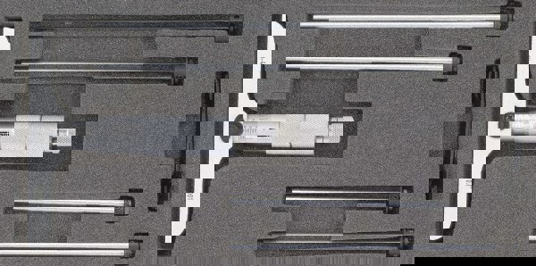 Mechanical Depth Micrometer: 12'' Range, 12 Rods
