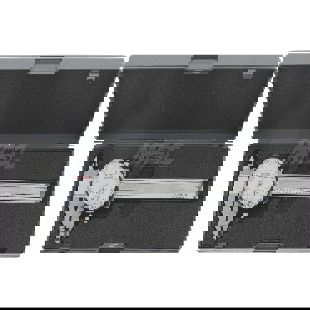 Dial Caliper: 4'' Range, 0.001'' Graduation, 0.001'' per Revolution