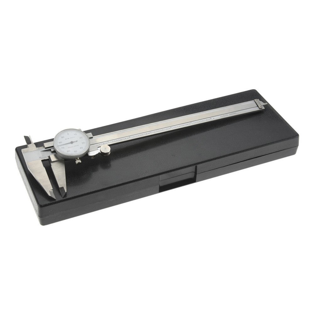 Dial Caliper: 8'' Range, 0.001'' Graduation, 0.1'' per Revolution