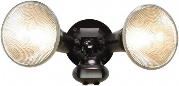 2 Head, 60 Ft. Detection, 110&deg; Angle, PAR38 Lamp Motion Sensing Light Fixture
