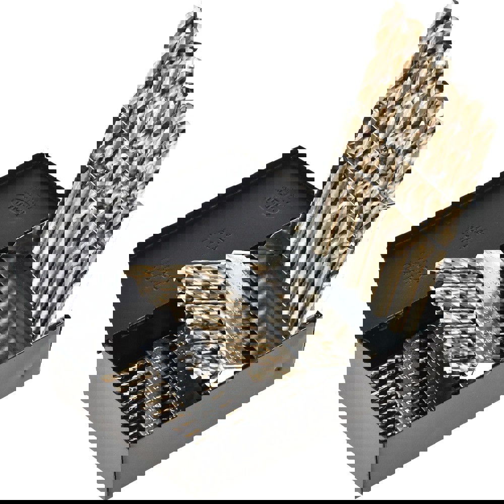 Drill Bit Set: Jobber Length Drill Bits, 29 Pc, 0.0625