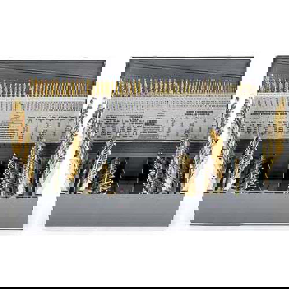 Drill Bit Set: Screw Machine Length Drill Bits, 115 Pc, 0.04