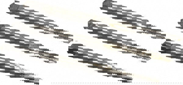 Tap Set: #3-48 UNC, 3 Flute, High Speed Steel, Bright Finish