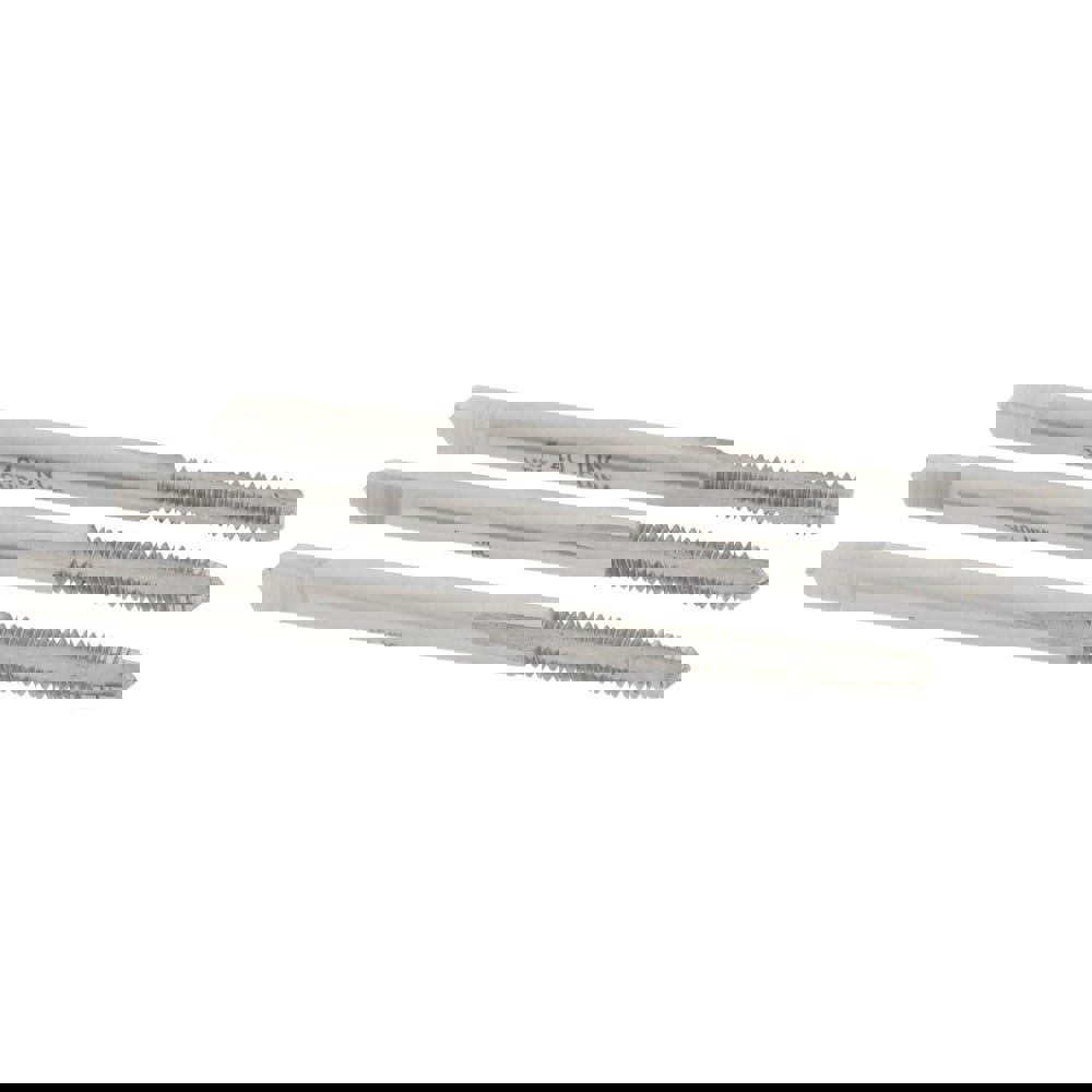 Tap Set: #5-40 UNC, 3 Flute, High Speed Steel, Bright Finish