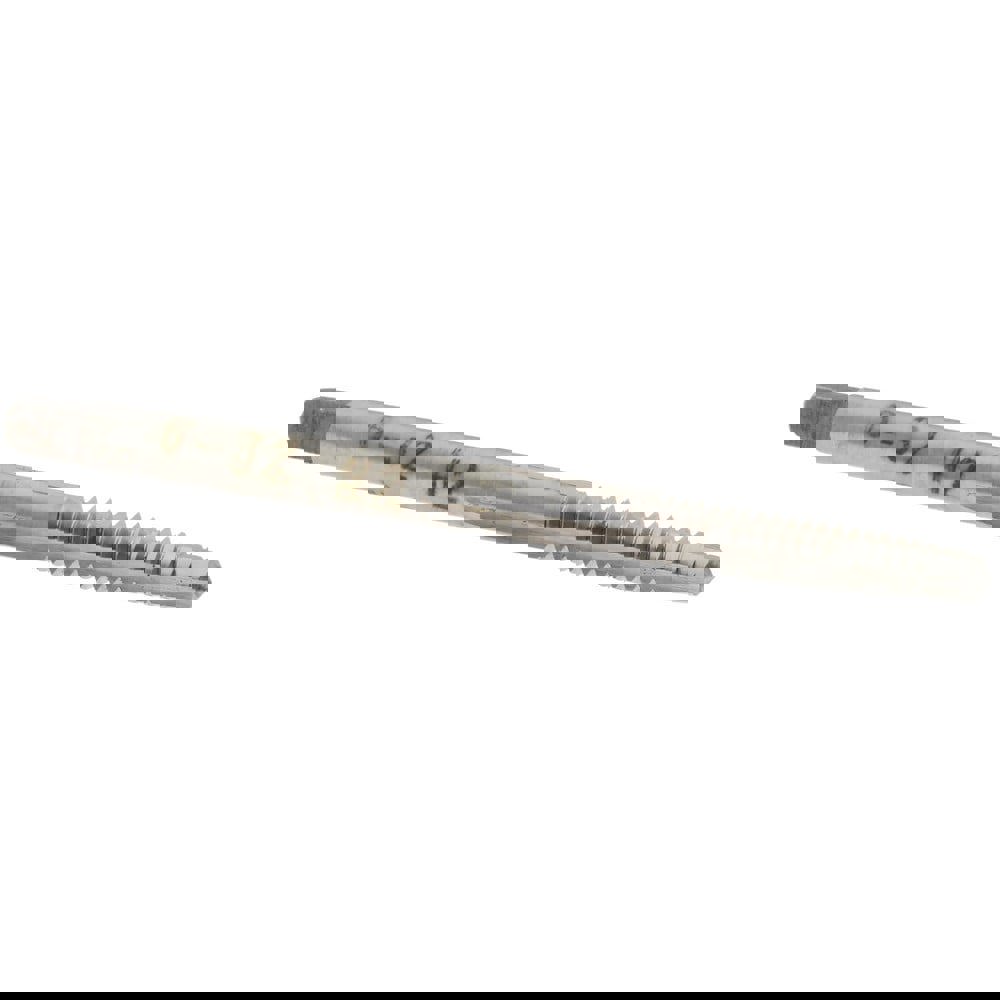 Straight Flute Tap: #6-32 UNC, 3 Flute, Taper Chamfer, 3B Class of Fit, HSS, Bright/Uncoated Finish