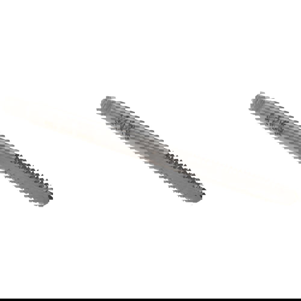 Straight Flute Tap: #6-32 UNC, 3 Flutes, Plug, 2B Class of Fit, High Speed Steel, Bright/Uncoated