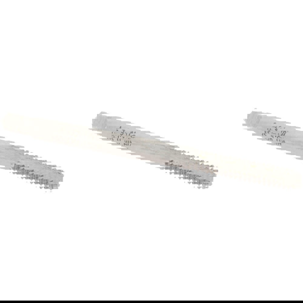 Straight Flute Tap: #6-32 UNC, 3 Flutes, Bottoming, 2B Class of Fit, High Speed Steel, Bright/Uncoated