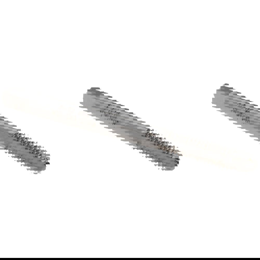 Straight Flute Tap: #8-32 UNC, 4 Flutes, Taper, 2B Class of Fit, High Speed Steel, Bright/Uncoated