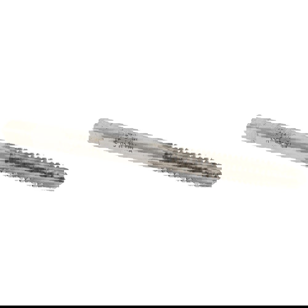 Straight Flute Tap: #10-24 UNC, 4 Flutes, Taper, 2B/3B Class of Fit, High Speed Steel, Bright/Uncoated