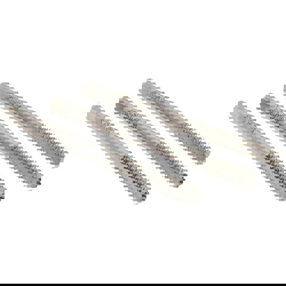 Tap Set: #10-32 UNF, 4 Flute, High Speed Steel, Bright Finish