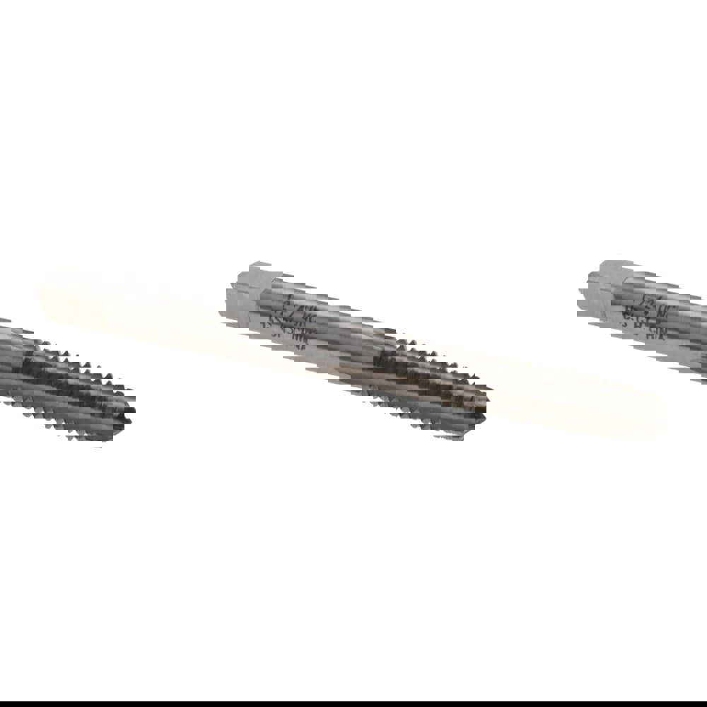 Straight Flute Tap: #12-24 UNC, 4 Flutes, Taper, 2B/3B Class of Fit, High Speed Steel, Bright/Uncoated