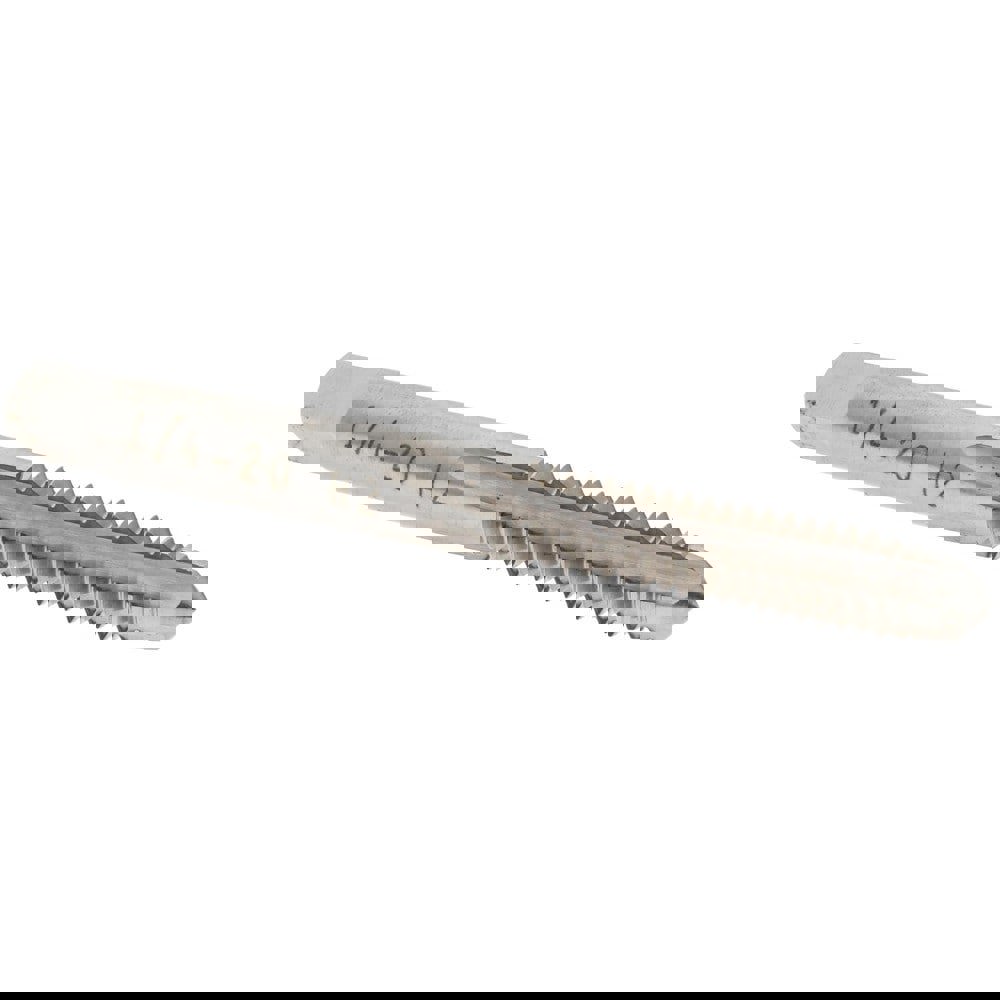 Straight Flute Tap: 1/4-20 UNC, 4 Flutes, Plug, High Speed Steel, Bright/Uncoated