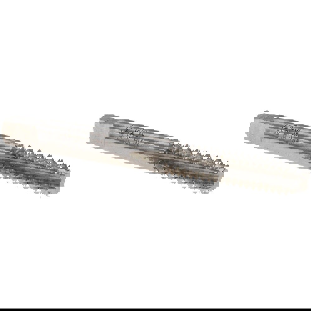 Straight Flute Tap: 1/4-20 UNC, 4 Flutes, Bottoming, 3B Class of Fit, High Speed Steel, Bright/Uncoated