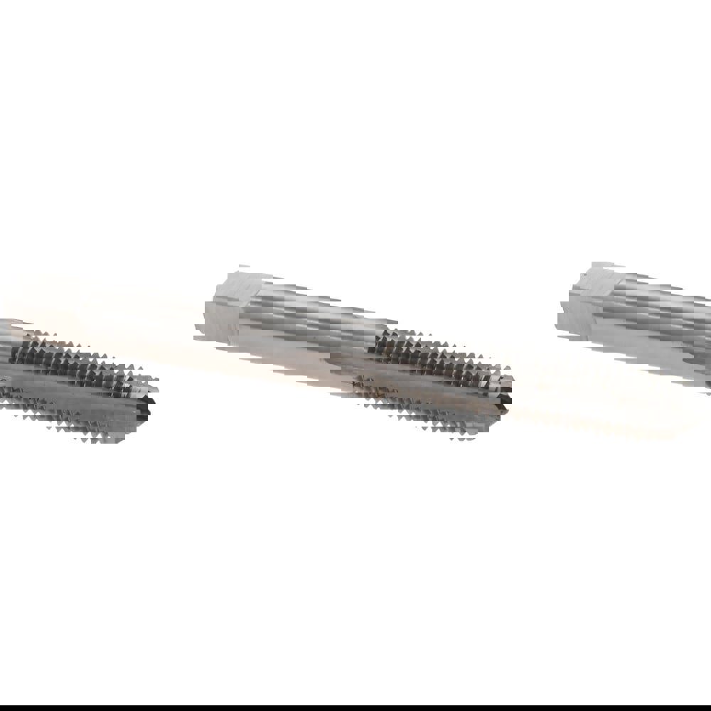 Straight Flute Tap: 1/4-28 UNF, 4 Flutes, Plug, 3B Class of Fit, High Speed Steel, Bright/Uncoated